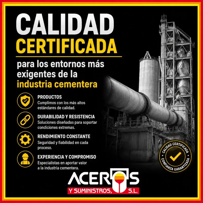 Calidad certificada para los entornos más exigentes de la industria cementera